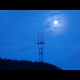 Blue Sky Full Moon Sutro Tower